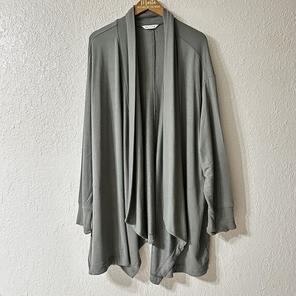 Athleta Pramayama Restore Wrap Cardigan Gray Women XL/1X Yoga Cozy Workout - Picture 2 of 7